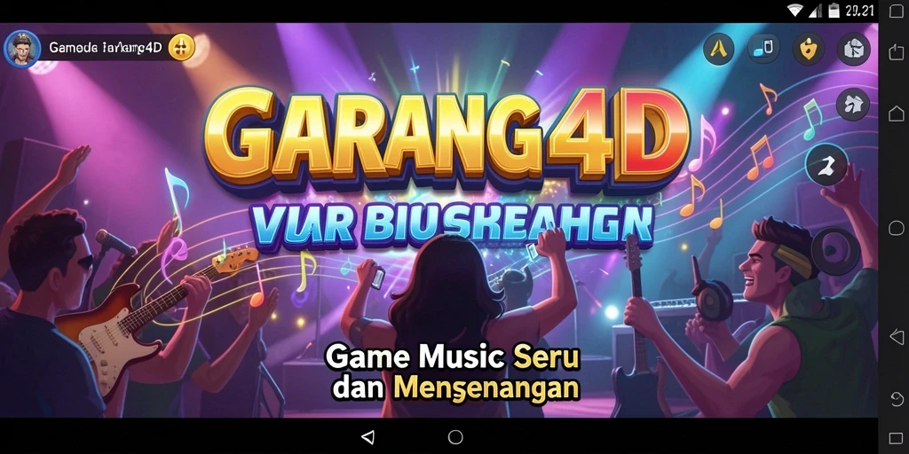 Tampilan gameplay menarik dari GARANG4D dengan berbagai mode musik.