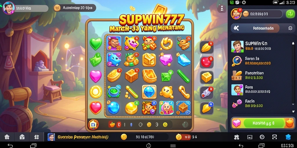 Tampilan gameplay <strong>SUPWIN777</strong> yang penuh warna dan menantang.